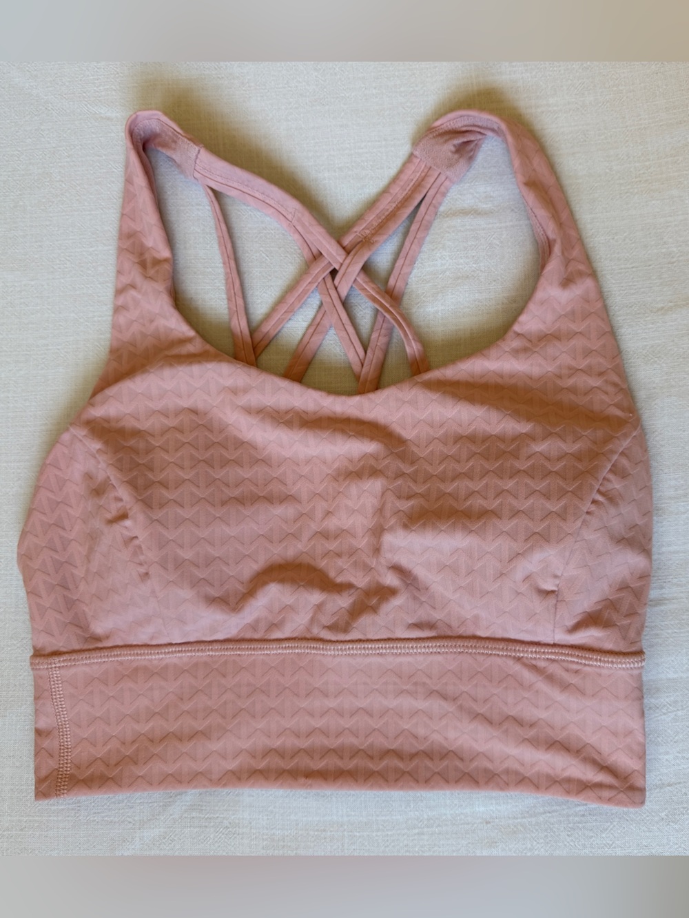 Lululemon Pink Crisscross Back Sports Bra